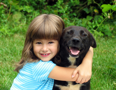 Girl with Dog